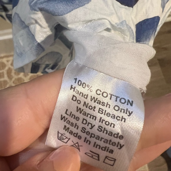 NWOT Marigold Blue and White Patterned Wrap Dress - Picture 8 of 10